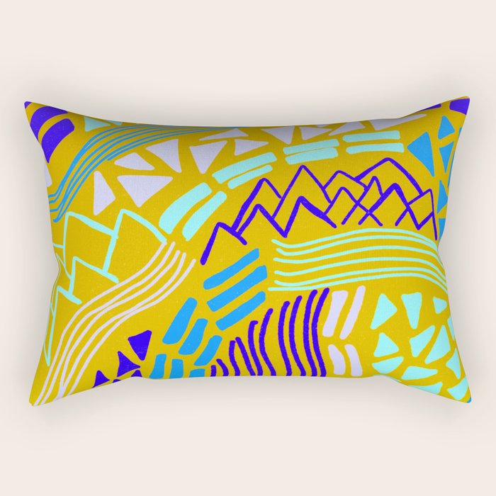 cascade, yellow Rectangular Pillow Gallery Image 1