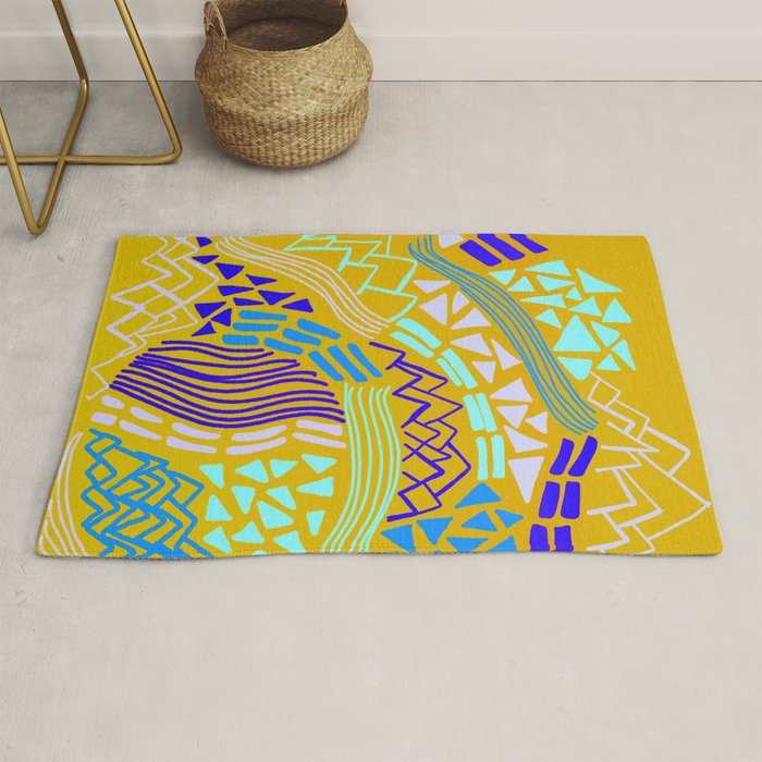 cascade, yellow Rug Gallery Image 1