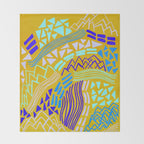 cascade, yellow Throw Blanket Gallery Image 2