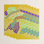 cascade, yellow Wrapping Paper Gallery Image 3