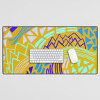 cascade, yellow Desk Mat Gallery Image 1