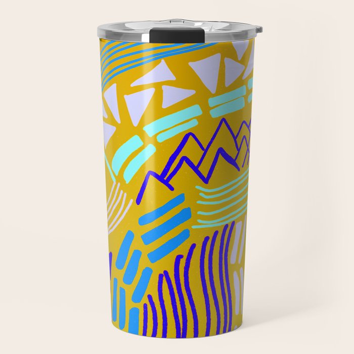cascade, yellow Travel Mug Gallery Image 1