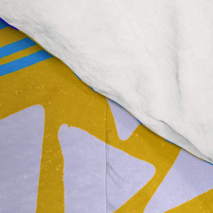 cascade, yellow Comforter Gallery Image 4