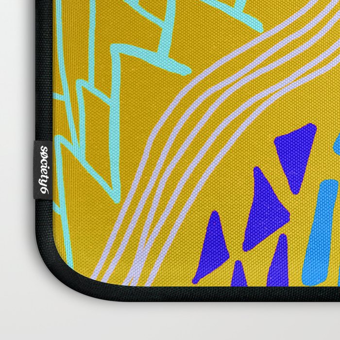cascade, yellow Laptop Sleeve Gallery Image 3