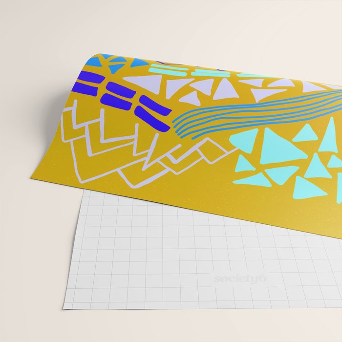 cascade, yellow Wrapping Paper Gallery Image 2