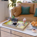 cascade, yellow Serving Tray Gallery Image 2
