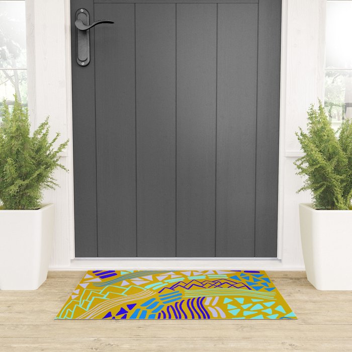 cascade, yellow Welcome Mat Gallery Image 3