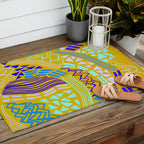 cascade, yellow Outdoor Rug Gallery Image 2