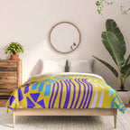 cascade, yellow Comforter Gallery Image 3