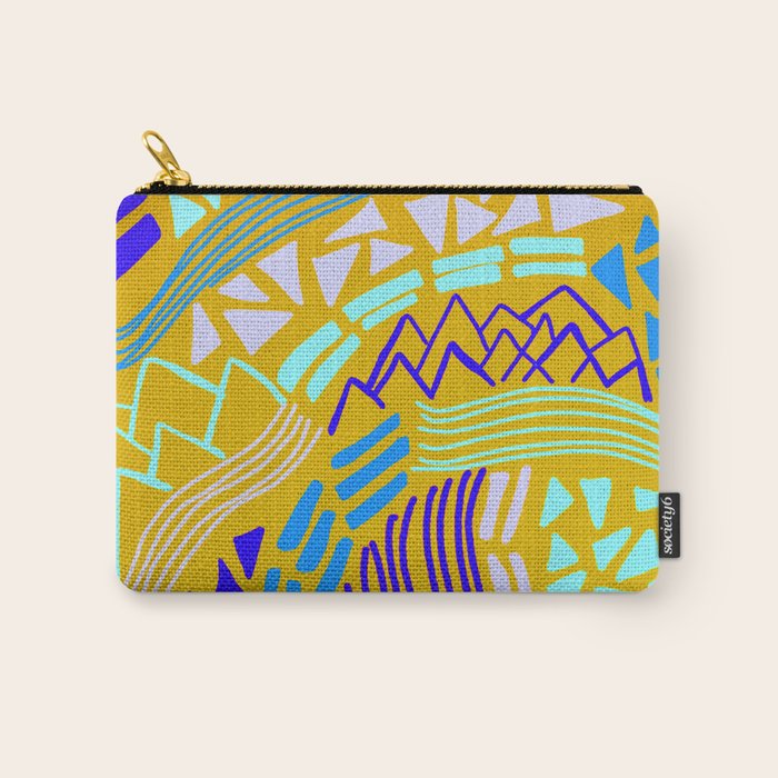 cascade, yellow Carry All Pouch Gallery Image 1