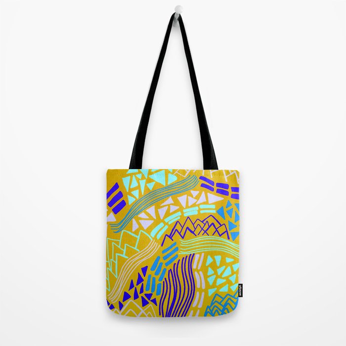 cascade, yellow Tote Bag Gallery Image 2