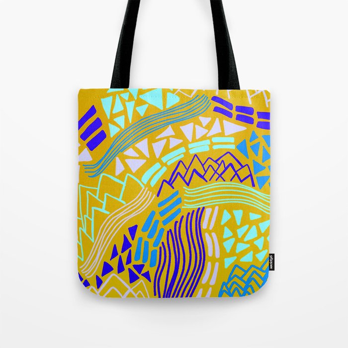 cascade, yellow Tote Bag Gallery Image 1