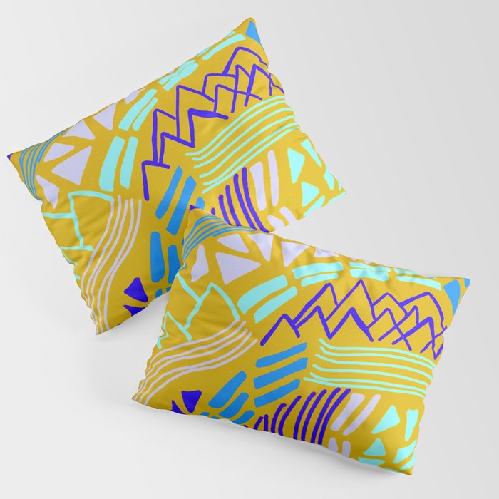 cascade, yellow Pillow Sham Gallery Image 1