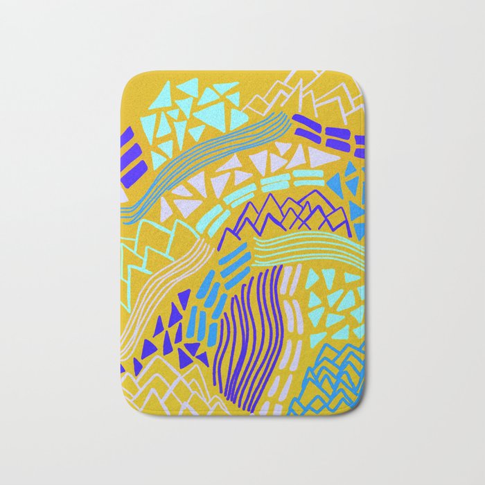 cascade, yellow Bath Mat Gallery Image 1