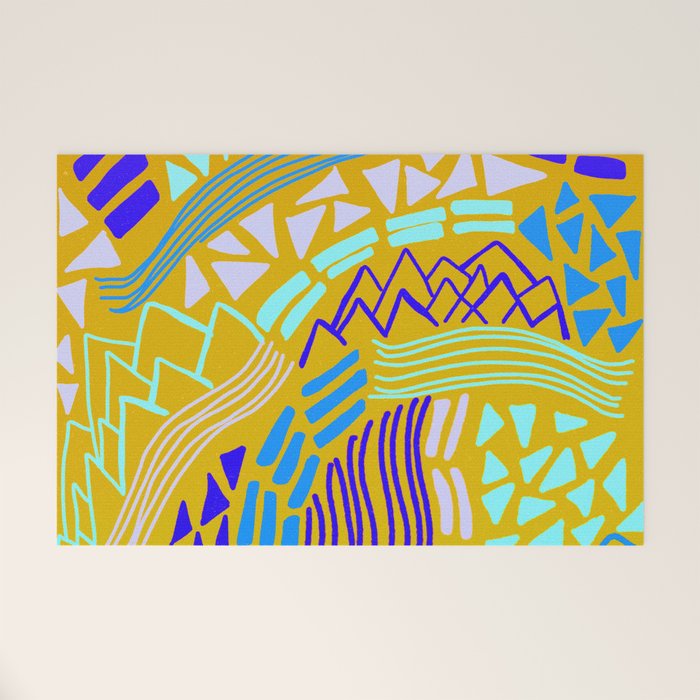 cascade, yellow Welcome Mat Gallery Image 1
