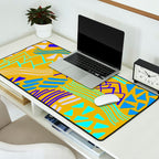 cascade, yellow Desk Mat Gallery Image 2