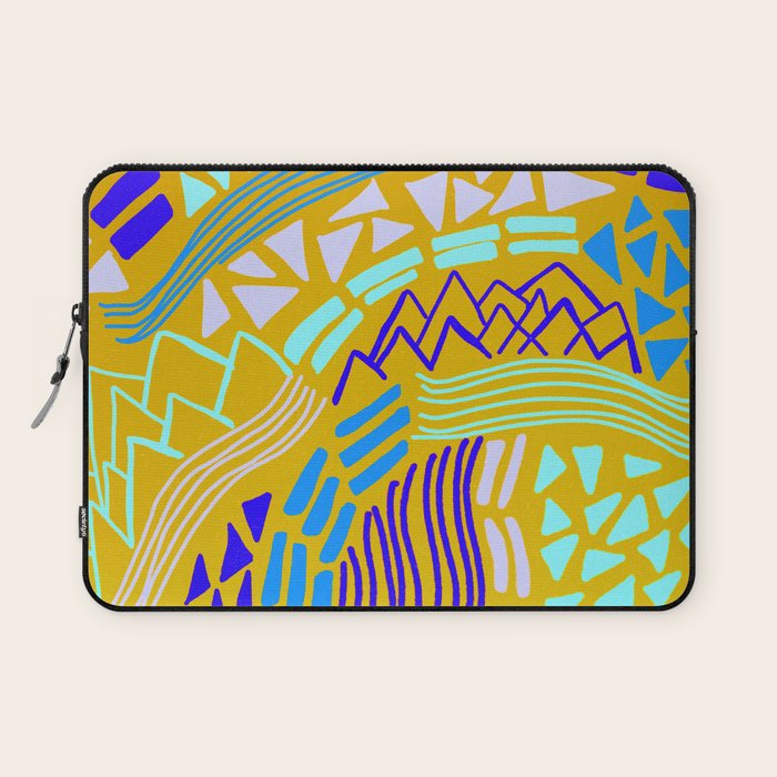 cascade, yellow Laptop Sleeve Gallery Image 1