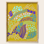 cascade, yellow Serving Tray Gallery Image 1