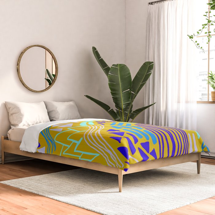 cascade, yellow Comforter Gallery Image 2