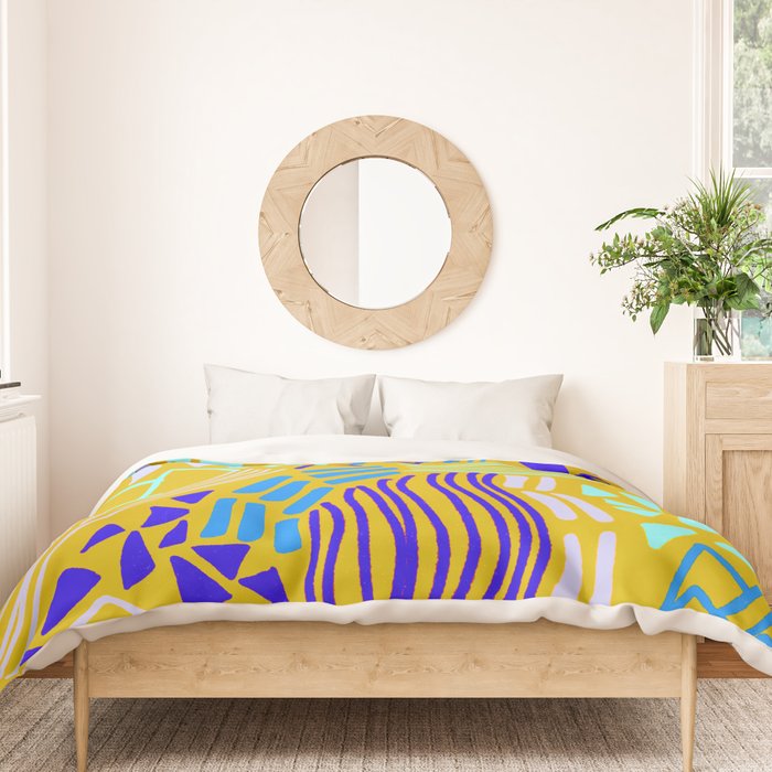 cascade, yellow Duvet Cover Gallery Image 3