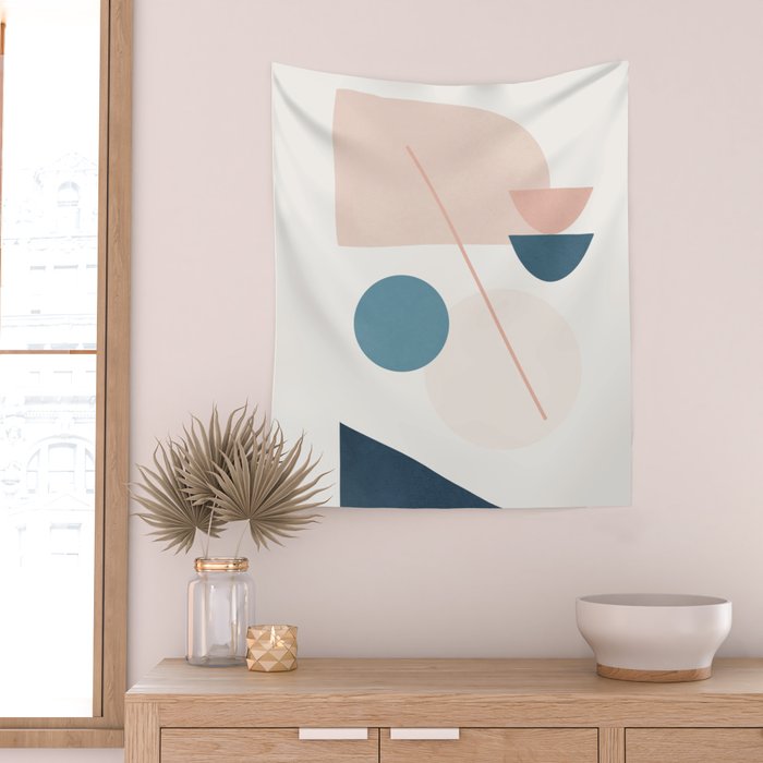 Abstract Minimal Shapes 32 Wall Tapestry Gallery Image 2