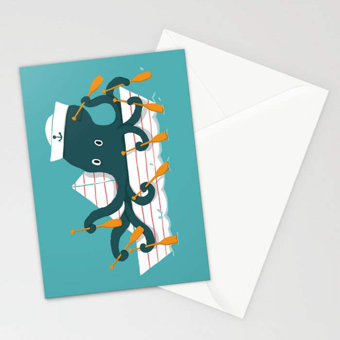 Sailor Octopus Stationery Card Gallery Image 2