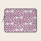 dahlia: purple floral pattern Laptop Sleeve Gallery Image 1