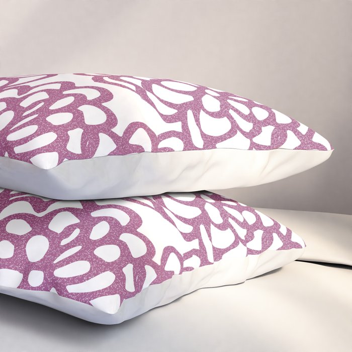 dahlia: purple floral pattern Pillow Sham Gallery Image 3