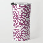 dahlia: purple floral pattern Travel Mug Gallery Image 3