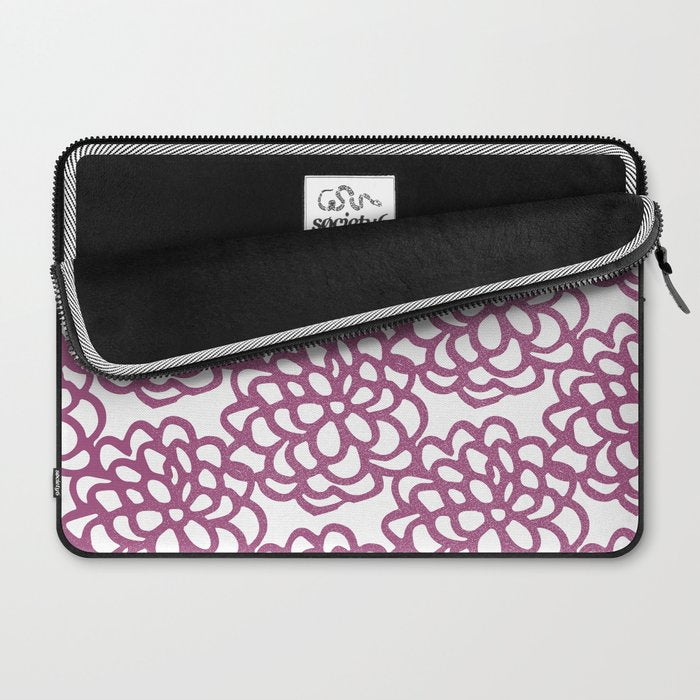dahlia: purple floral pattern Laptop Sleeve Gallery Image 2