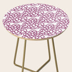 dahlia: purple floral pattern Side Table Gallery Image 2