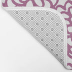 dahlia: purple floral pattern Bath Mat Gallery Image 2