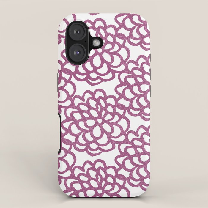 dahlia: purple floral pattern iPhone Case Gallery Image 1