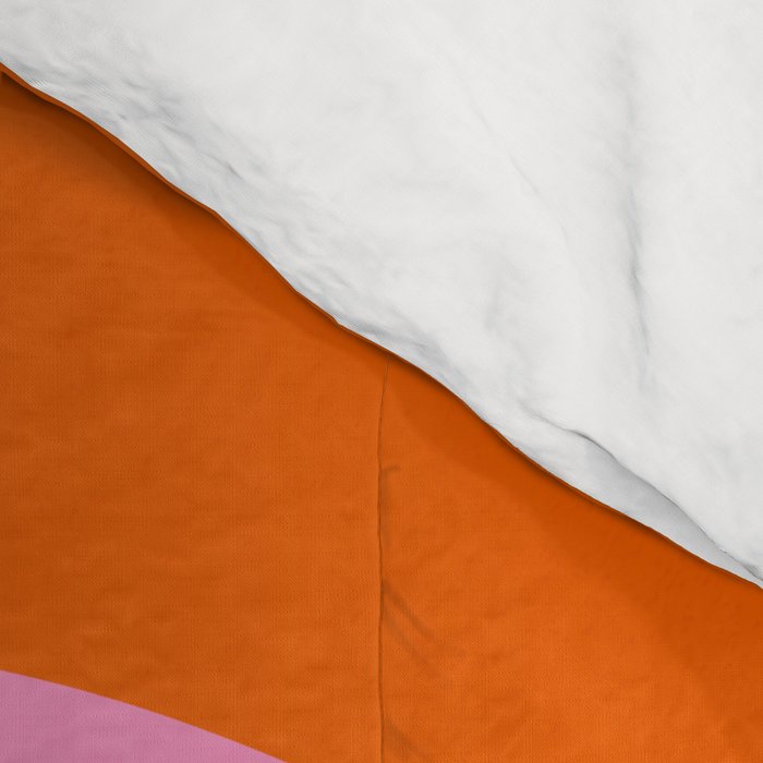 Abstract geo Sunset in blue and orange 3/3 Comforter Gallery Image 4
