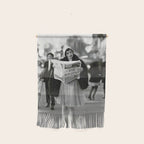 Roaring Twenties French Flapper Girl Reading Newspaper on the Street, Paris female portrait black and white photography - photographs Wall Hanging Gallery Image 1