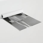 Roaring Twenties French Flapper Girl Reading Newspaper on the Street, Paris female portrait black and white photography - photographs Yoga Mat Gallery Image 2