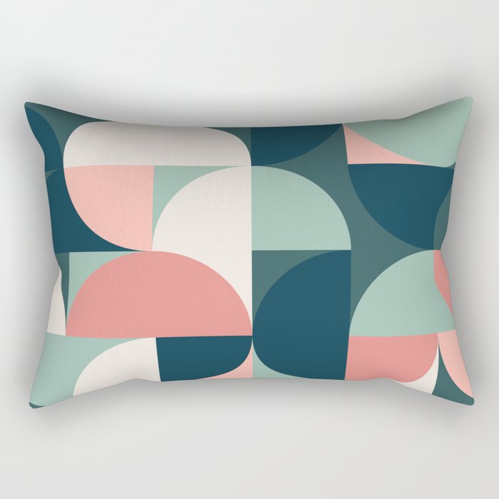 Mid Century Geometric 23B Rectangular Pillow Gallery Image 1