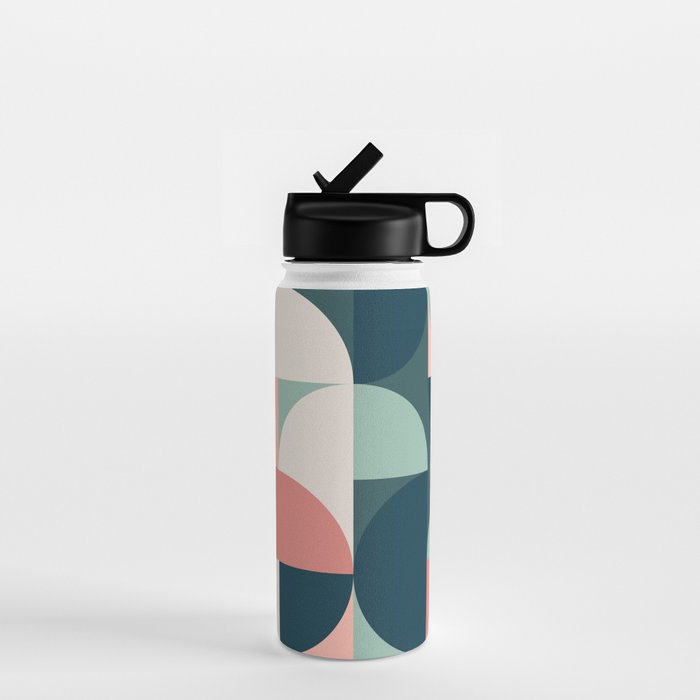 Mid Century Geometric 23B Water Bottle Gallery Image 1