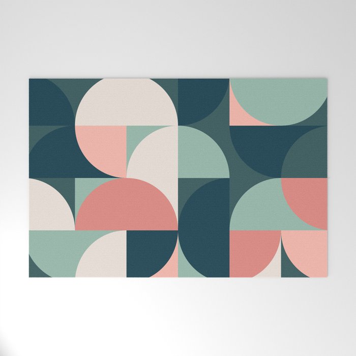 Mid Century Geometric 23B Welcome Mat Gallery Image 1