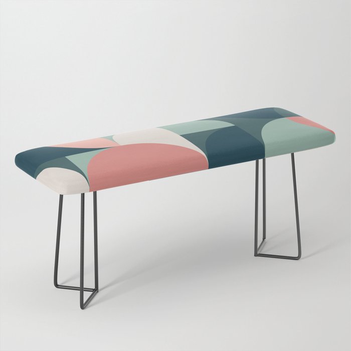 Mid Century Geometric 23B Bench Gallery Image 1