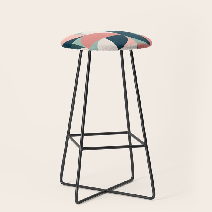 Mid Century Geometric 23B Stool Gallery Image 1