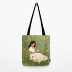 Reading in the Poppies  Tote Bag Gallery Image 2