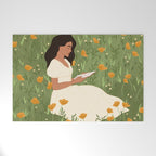 Reading in the Poppies  Welcome Mat Gallery Image 1