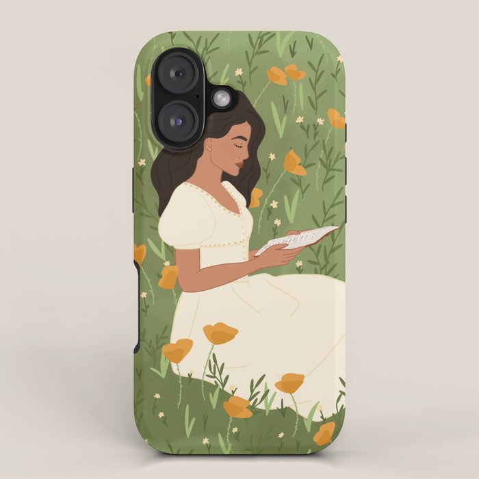 Reading in the Poppies  iPhone Case Gallery Image 1