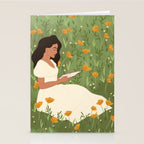 Reading in the Poppies  Stationery Card Gallery Image 2