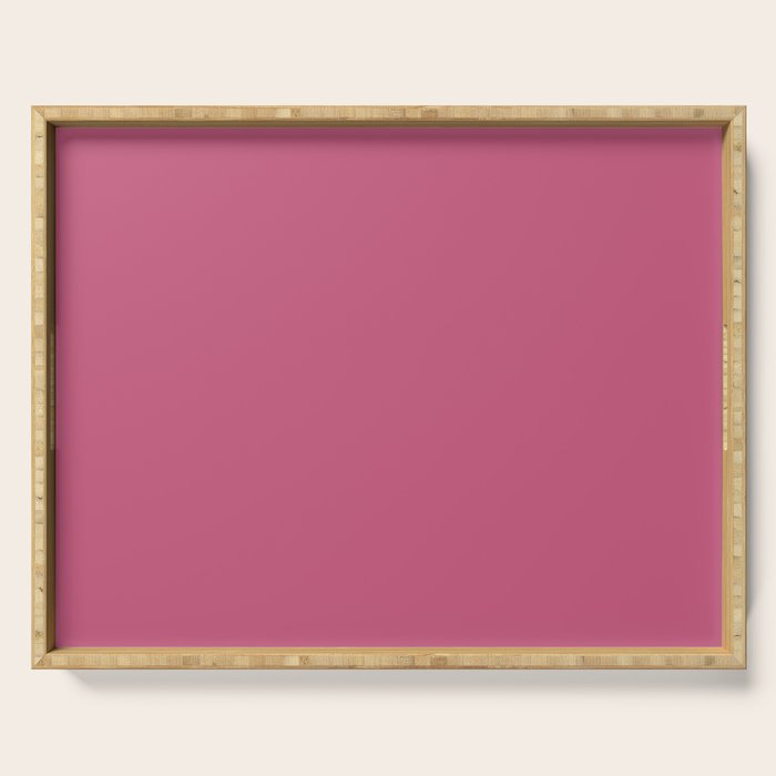 Rose Pink Solid Color Serving Tray Gallery Image 1