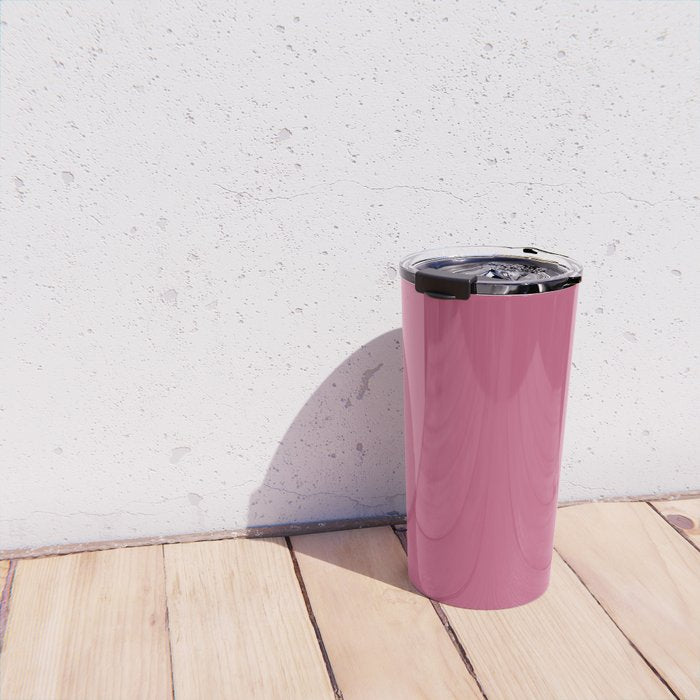 Rose Pink Solid Color Travel Mug Gallery Image 4