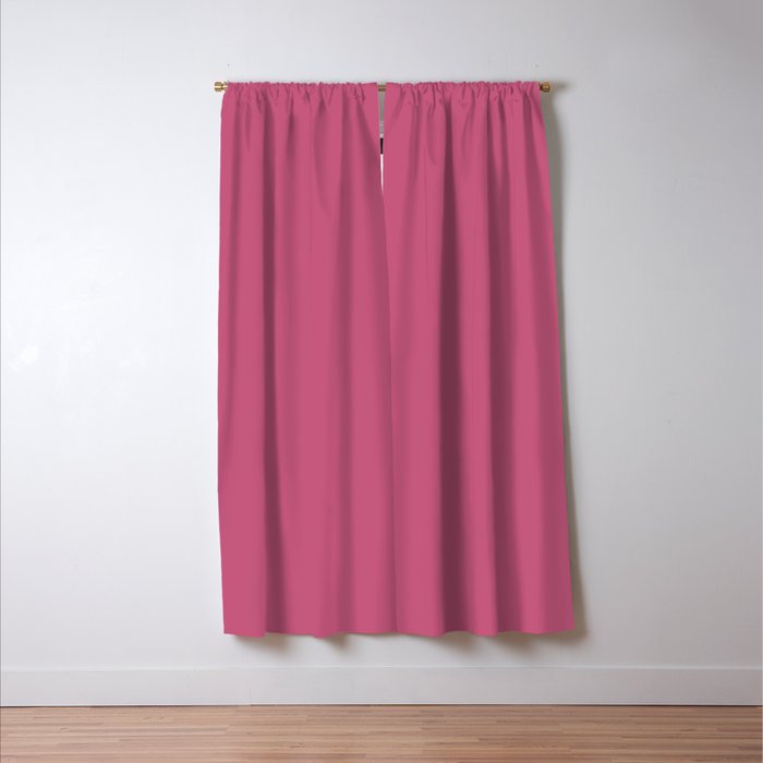 Rose Pink Solid Color Window Curtain Gallery Image 3