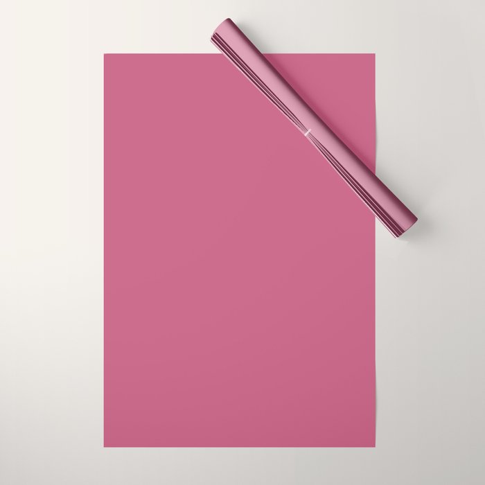 Rose Pink Solid Color Wrapping Paper Gallery Image 1