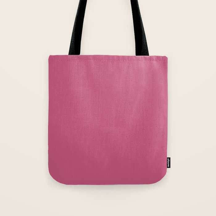 Rose Pink Solid Color Tote Bag Gallery Image 1